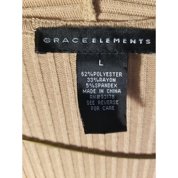 Grace Elements Brown Long Sleeve Open Front Cardigan Women's Size Large L - Picture 4 of 6